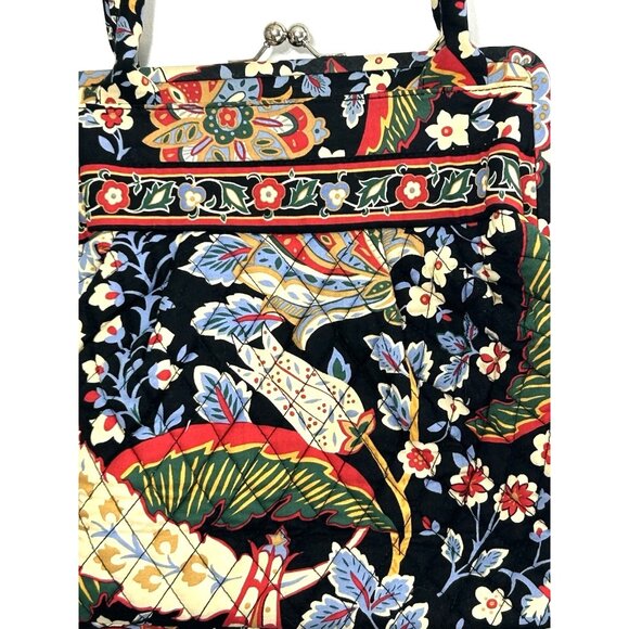 Vera Bradley Alice Versailles Shoulder Handbag Floral Quilted Kiss Clasp Paisley - Picture 9 of 16